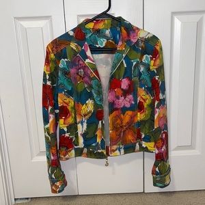 UNIQUE!!! - St. John Bright Floral Jacket